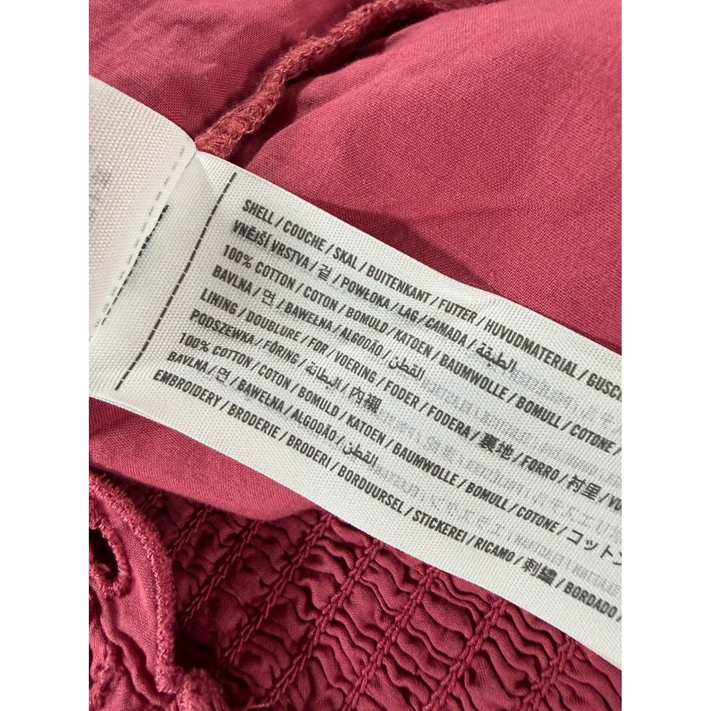 Abercrombie & Fitch Eyelet Tank Top Womens Medium Pink Lace Up Coquette Cottage - Picture 8 of 8